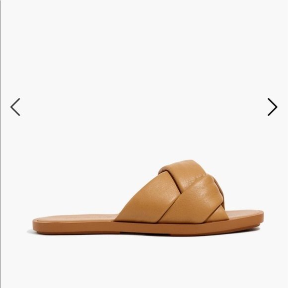 Madewell The Jayna Braided Slide Sandal in Amber Brown - Picture 2 of 8